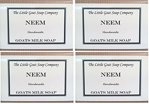 4 x NEEM Goats Milk Soap - 100gm. Eczema, Psoriasis, Dermatitis.
