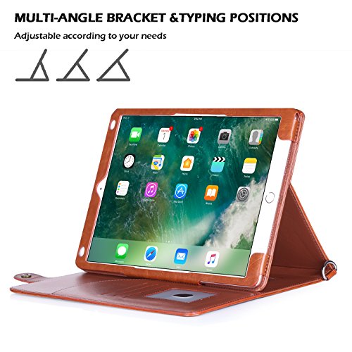 iPad Pro 10.5 Hülle,iPad Pro 10.5, Fyy® Luxuriöse Echte Lederhülle, allgewaltige Tasche für Apple iPad 10.5 (2017), Braun - 5