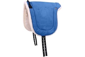 QHP Bareback Pad mit Kunstfell und Haltegriff (Pony, Sky)