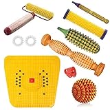 ACS Wooden Foot Roller Acupressure Magnetic Stress Mat Combo Kit