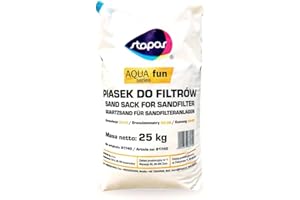 WYSKONT Arena de cuarzo para filtros y bombas de piscina 25 kg - 100% arena de sílice natural grado 0,4-0,8 mm para acuarios, estanques de peces jardín Materiales de construcción Producción