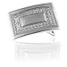 Produktbild Gürtelschnalle Buckle 40mm Metall Silber Geschwärzt - Buckle Flower - Dornschliesse Für Gürtel Mit 4cm Breite - Silberfarben Geschwärzt