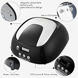 Besmall 48W Lámpara LED Secador de Uñas Manicura Sensor temporizador automático