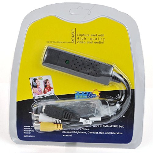 Gracetop VC101 EasyCAP Scheda grabber di acquisizione video USB 2.0 Cavo di trasferimento da RGB a USB - Per Win 10 / 8 / 7 / Vista /XP