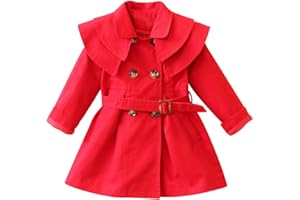 Odziezet Manteau Bébé Fille Veste Blouson Manche Longue Manteau d'hiver Coupe-Vent Veste Blazar Fille Cape 2-9 Ans