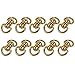 Produktbild Healifty 10pcs Messing Double Ended Wirbel Ösenhaken Wirbelringe Größe L (Golden)