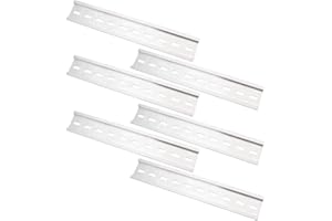 TXERFOLG 6 Racines Rail DIN en Métal à Fente 200 mm de Long 35 mm de Large 7,5 mm de Hauteur 1,2 mm d'épaisseur pour Compteurs électriques Interrupteurs Pneumatiques et Autres équipements électriques