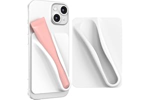 TPZORJX Lipgloss-Schutzhülle für Handy, lipgloss handyhülle，handyhülle lipgloss halter，seidiges Silikon, zum Aufkleben, kompatibel mit iPhone, Samsung, Galaxy, Android-Smartphones (Weiß)