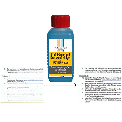 Druckkopfreiniger-SET für BROTHER Tintenstrahldrucker, 100 ml