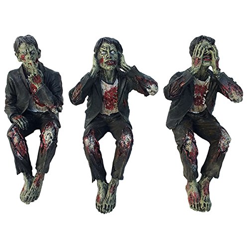 Set of Three Zombies See No, Hear No, Speak No Evil