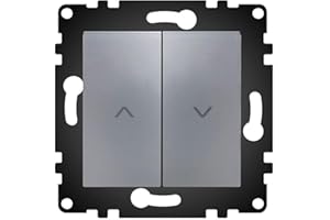 M LEDME WESA - Pulsador Doble de Pared para Persianas Automáticas Estándar, Fácil instalación con Opción a Distintos Diseños, No incluye marco, PJ-27-G