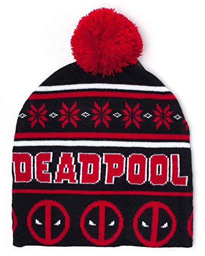Preisvergleich Produktbild Marvel Deadpool Mütze Beanie Christmas Angry face Log Bobble Nue offiziell