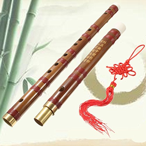 Preisvergleich Produktbild Bambusflöte handgemachte traditionelle chinesische Musikinstrument D Key Bamboo Flute 61mm OHlive