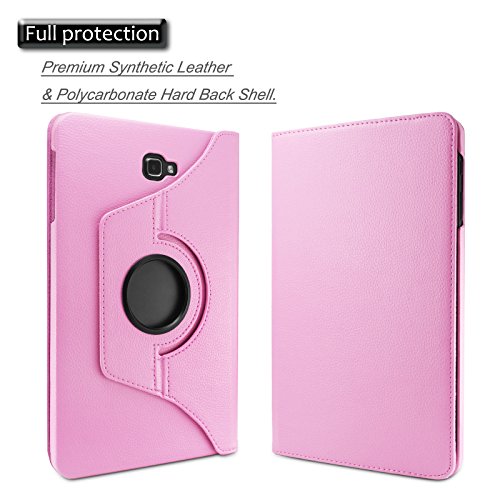 Samsung Galaxy Tab A 10.1 Hülle Case, Infiland PU Ledertasche lederhülle 360° Drehbarer Stand Smart Cover Case Schutzhülle Tasche Etui für Samsung Galaxy Tab A 10.1 Zoll (2016) Tablet-PC(mit Auto Schlaf / Wach Funktion)(Rosa) - 3