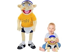 GIOSBR Jeffy Soft Plush Toy Hand Puppet for Play House,60cm Hand Puppet, Mischievous Funny Puppets Toy with Working Mouth,Kid's Gift for Birthday/Christmas/Halloween Party/Teaching Preschool,Yellow