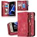 Produktbild Flip Case Handy-Hülle zu Samsung Galaxy S7 Edge / SM-G935 - WALLET BOOK EINFARBIG SPALT-LEDER - Handy-Tasche, Schutz-Hülle, Cover, Handyhülle, Bookstyle, Booklet, Geldbörse, Geldbeutel, Farbe:Deep Pink