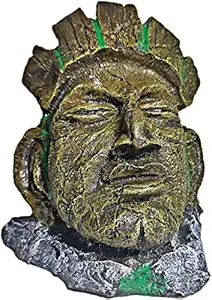 Resin Tribal Island Head Statue, 7 x 6, Multicolour