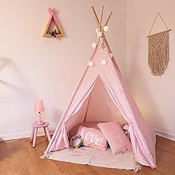 Atmosphera Tipi déco pour Enfant h160cm Rose