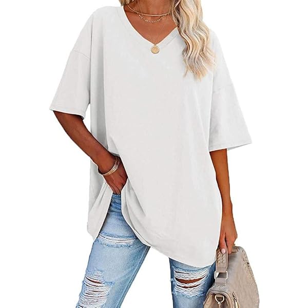 T-Shirt Donna Oversize Con Maniche A Pipistrello - Scollo A V, 95% Poliestere 5% Elastan, Nuova Con Etichette Batman Batwing - Foto 14