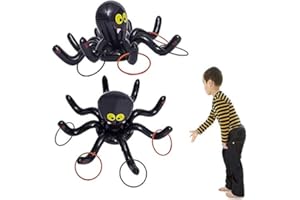 KUNGFU MALL Toss Game Inflatable Octopus Spider Rings Halloween Party Game