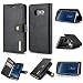 Produktbild Samsung S8 Plus Hülle, Samsung Galaxy S8 Plushüle, Alfort Prämie PU Leder Schutzhülle Lederhülle für Galaxy S8 Plus Tasche Wallet Flip Case Cover mit Karten Steckplatz (Schwarz) + Lanyard