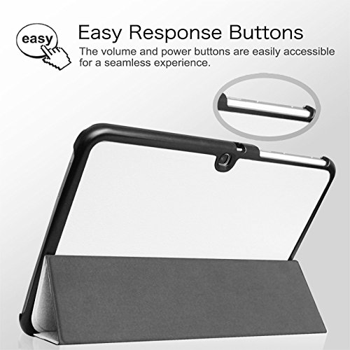 Fintie Samsung Galaxy Tab 4 10.1 Hülle Case – Ultra Schlank Superleicht Ständer Smart Shell Cover Schutzhülle Etui Tasche mit Auto Schlaf / Wach Funktion für Samsung Galaxy Tab 4 10.1 SM-T530 SM-T535 (nicht geeignet für Samsung Galaxy Tab 3 10.1), Weiß - 7