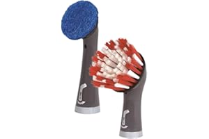 Rubbermaid Commercial Products Cleaning Power Scrubber Bathroom Kit, Red and Gray, 2 Pieces
