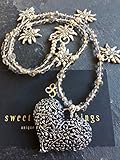  Trachtenschmuck Tracht, Dirndl, Dirndlschmuck, Kropfbank, Oktoberfest, Wiesn, Tradition, Kette mit Anhänger, Herzanhänger, Bayerisch, Geschenk, Edelweiß, Rauchquarz, silber