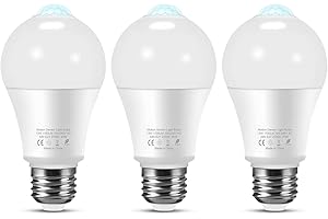 Torkase Ampoule Detecteur de Mouvement, Ampoule E27 LED 13W 1100LM Blanc Chaud 2700K avec Capteur de Mouvement, Auto On/Off Ampoule LED pour Escalier Jardin Balcon Garage, Lot de 3