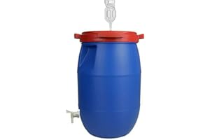 lilawelt24 60L Fermentation Barrel Mash Barrel Wine Barrel Complete Fermentation Container Fermentation Vat Drinks Barrel