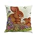 Produktbild Makefortune 2019 Schlafsofa Dekoration Festival Kaninchen Kissenbezug Retro Weiche Kissenhülle Ostern Schlafsofa Dekoration Kissenbezug Sofa Kissenbezug Kissen Fall für Sofa Schlafzimmer