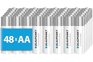 BLAUPUNKT AA baterie alkaliczne w opakowaniu 48, do zegarów ściennych i pilotów telewizyjnych, LR6BPO/48