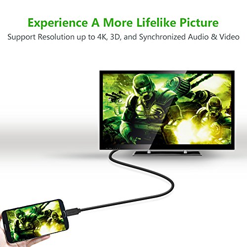 UGREEN Micro HDMI 2m Micro HDMI auf HDMI High Speed Kabel mit Ethernet Vergoldete Kontakte Unterstützung 1080p 3D,4K-Auflösung und Audio Return, Micro HDMI D Stecker auf HDMI A Stecker 2 Stücks, Schwarz - 2