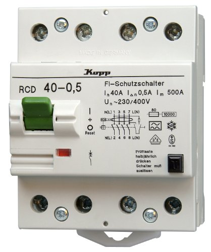 Preisvergleich Produktbild Kopp 754045089 Fehlerstromschutzschalter, 4-polig nach DIN VDE 0664
