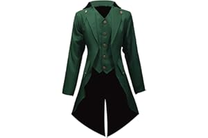 Crubelon Men‘s Steampunk Vintage Jacket Gothic Victorian Frock Coat Uniform