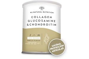 Glucosamina y Condroitina Complex (1.500 mg + 1.200 mg) con Colageno Hidrolizado 10.000 mg, Ácido Hialurónico y Vitamina C. Fortalece Cartílagos, Articulaciones, Piel y Huesos. N2 Natural Nutrition