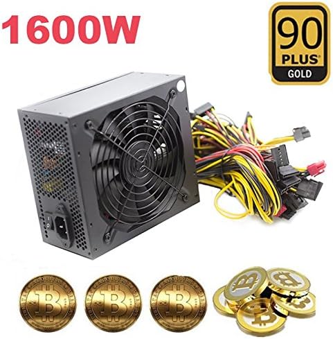 Mackertop 1600W Power Supply for 6 GPU Eth Rig Ethereum Coin Mining Miner 90 Gold