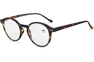 ZENOTTIC Occhiali da Lettura Presbiopia Anti Luce Blu con Lenti Antiriflesso Uomo e Donna Leggero Telaio Rotondo Vintage Occhiali0.0 1.0 1.5 2.0 2.5 3.0 3.5