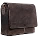 Produktbild SID & VAIN Laptoptasche Messenger Bag Leder Spencer XL groß Businesstasche Herren 15 Zoll Laptop Umhängetasche echtes Büffelleder braun