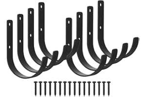 QJKEJI Ganchos de Pared para Garaje - Montaje en J para Cargas Pesadas, Dispositivos y Herramientas de Jardín con Soporte