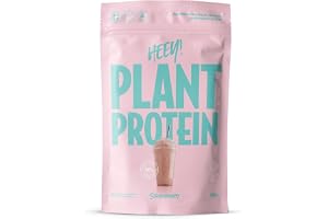 Heey! Veganskt Proteinpulver, 27 g Protein per Portion, med Vitamin B12 (500 g, Jordgubbe)