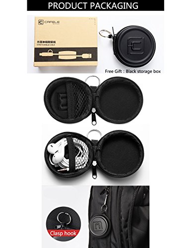 2 in 1 Lightning und Micro USB Einziehbares Kabel, cafele 1 m/Auslöser praktisch, aufrollbares Lightning und Micro USB Laden & Sync Daten Travel Kabel Adapter für iOS (8/9/10) & Android Phones Tablets - 7