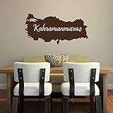 Islamische Wandtattoos - Meccastyle - Türkiye Haritasi Kahramanmaraş - A5-46