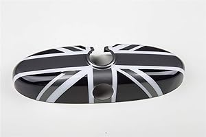 HDX Cubierta de espejo retrovisor interior ABS para Mini Cooper R55 Clubman R56 Hatchback R57 Covertible R58 Coupe R60 Countryman R61 Paceman (Union Jack gris)