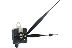 ZOEGNEER Reloj de pared decorativo con movimiento de reloj de par grande, mecanismo de motor, manecillas largas