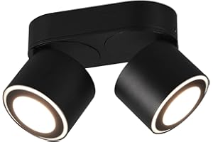 Trio Leuchten Taurus 652910232 LED Recessed Ceiling Light Matte Black Includes 2X 3.5 Watt + 2X 1.5 Watt LEDs
