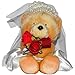 Produktbild Unbekannt Plüschtier - Teddybär als Braut / mit Brautkleid & Brautschleier - 17 cm - superweich / kuschelweich - Stofftier Beanie - Kuscheltier Hochzeit Deko - groß Knu..