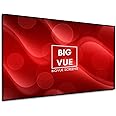 BIG VUE 1 Cm Edge 150 Inches Grey Material Fixed Frame Projector Screen 16:9 Diagonal Active 3D 4K Ultra Hd Projector Screen (150 Inch, Grey)
