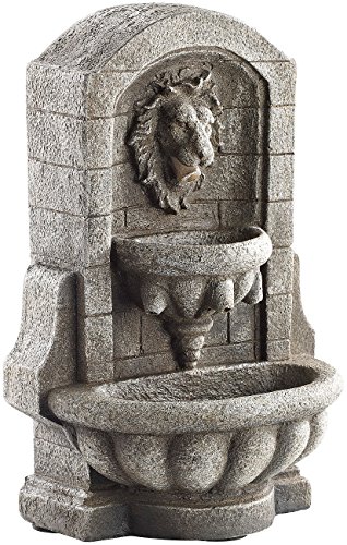 infactory Beleuchteter Zimmerbrunnen „Löwenkopf“ mit LED und Pumpe - 2