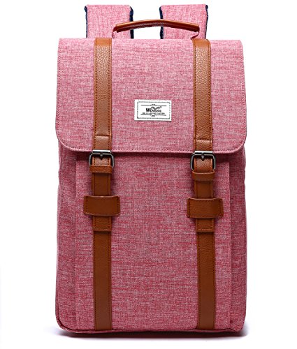 Fexkean Laptop Rucksack Backpack Vintage Canvas f  r bis zu 15 6 zoll Laptop Notebook Computer Arbeit Campus Studenten Outdoor Reisen Wandern mit Gro 